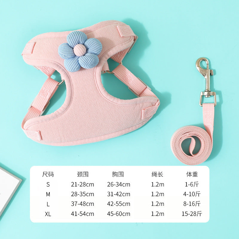Puppy leash vest type small dog Teddy Bichon Pomeranian special chest strap puppy chain walking dog leash