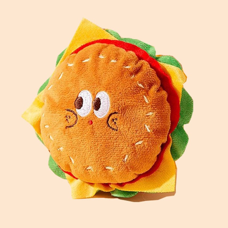 Cute burger fries backpack pet leash puppy dog cat out anti-break free pet chest strap supplies