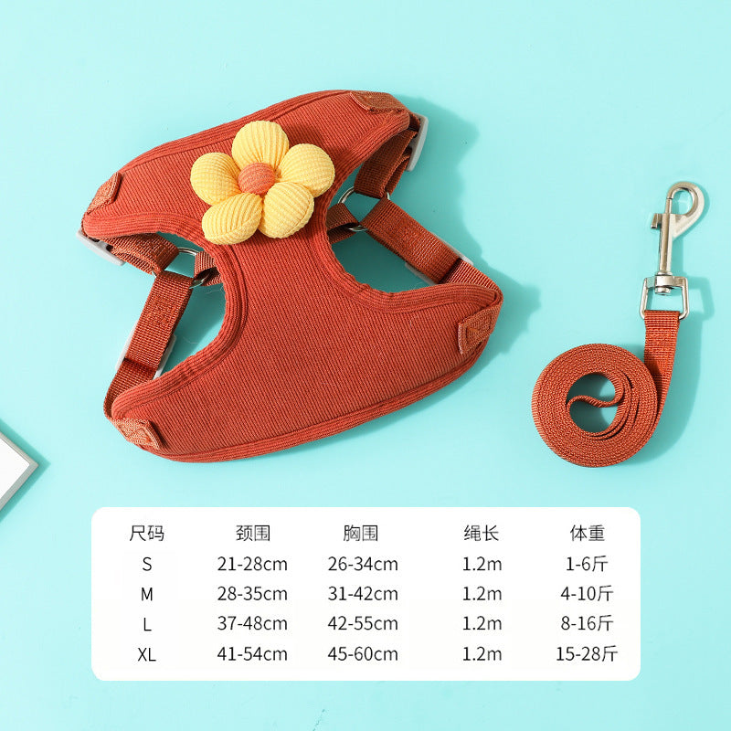 Puppy leash vest type small dog Teddy Bichon Pomeranian special chest strap puppy chain walking dog leash