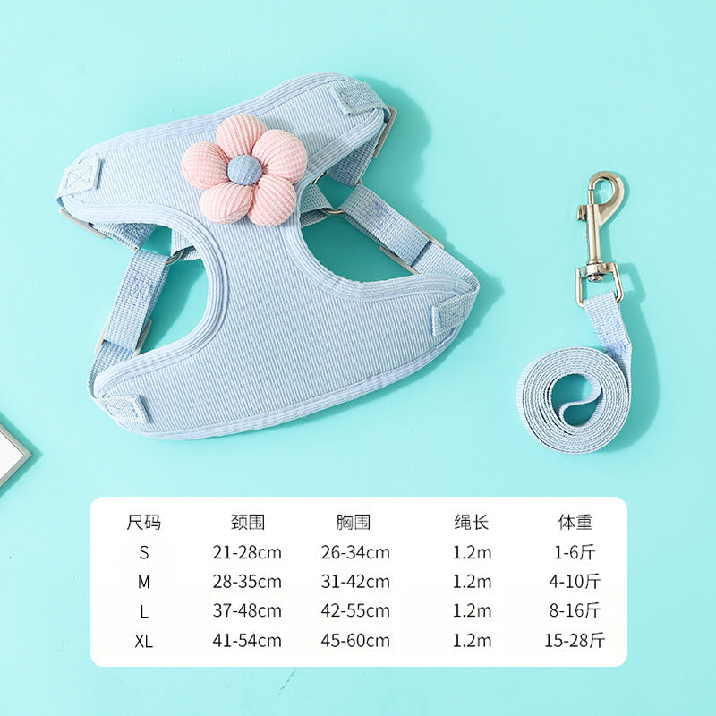 Puppy leash vest type small dog Teddy Bichon Pomeranian special chest strap puppy chain walking dog leash