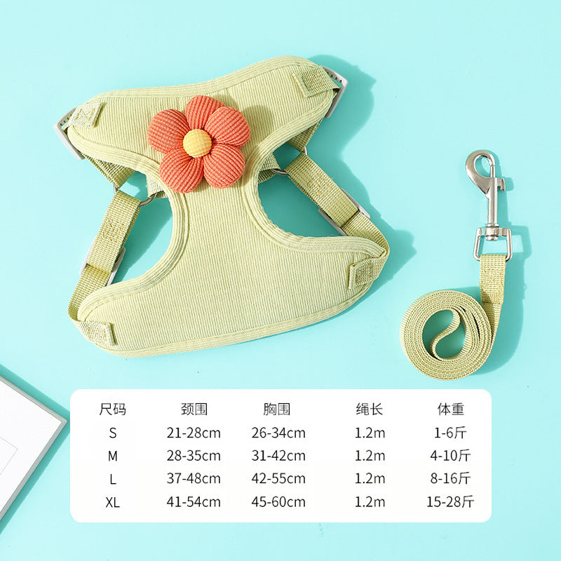 Puppy leash vest type small dog Teddy Bichon Pomeranian special chest strap puppy chain walking dog leash